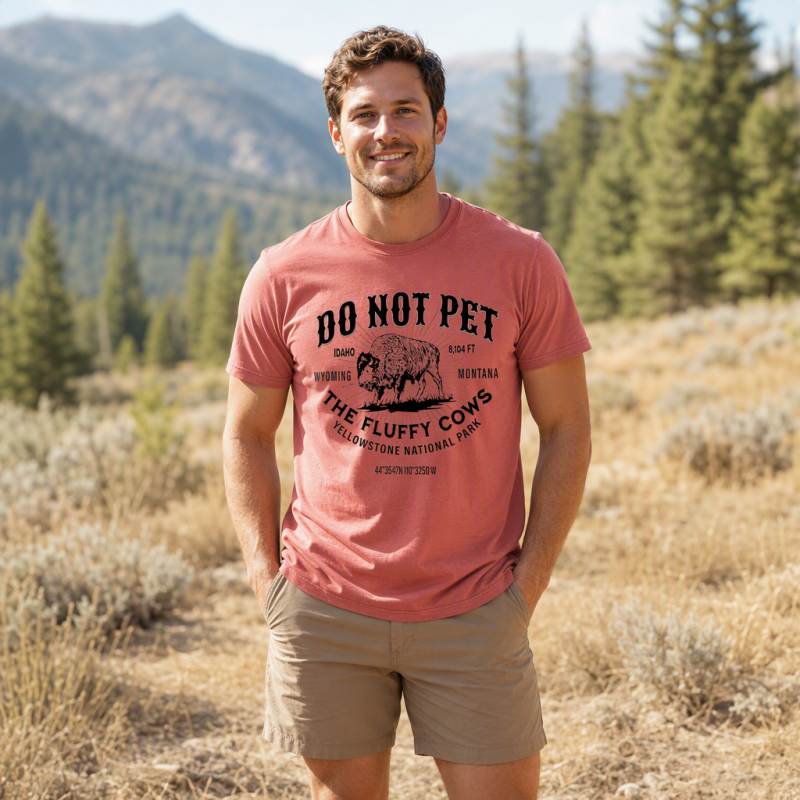Do Not Pet the Fluffy Cows Yellowstone Coordinates T-Shirt