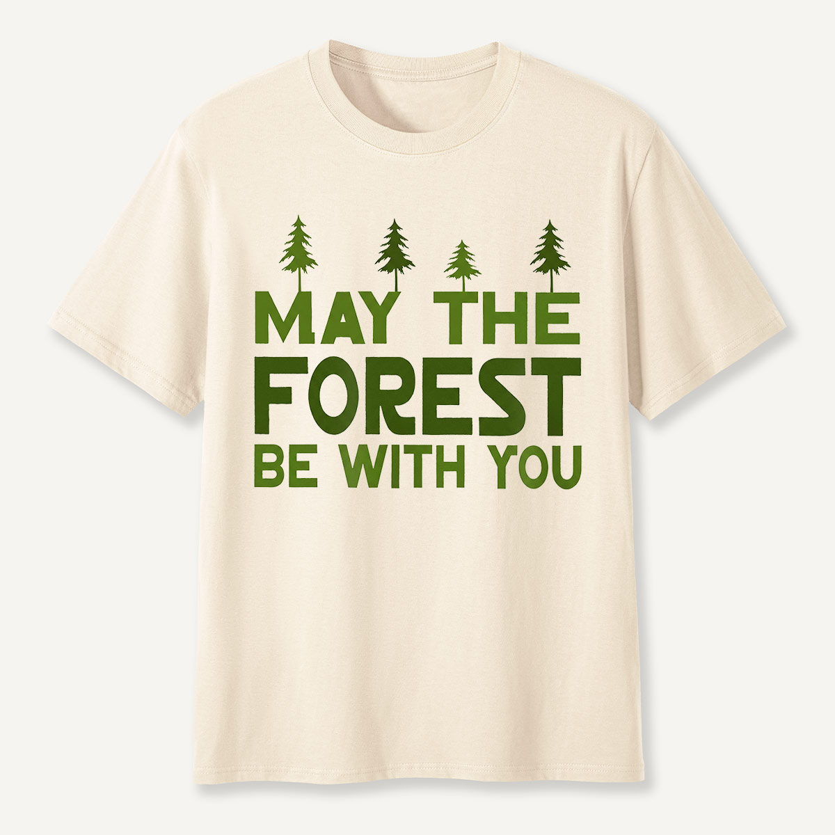 May the Forest Be With You Tree Line Mint T-Shirt