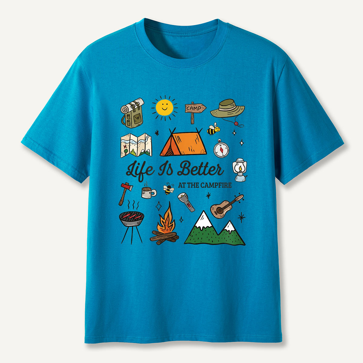 Life Is Better at the Campfire Camping T-Shirt