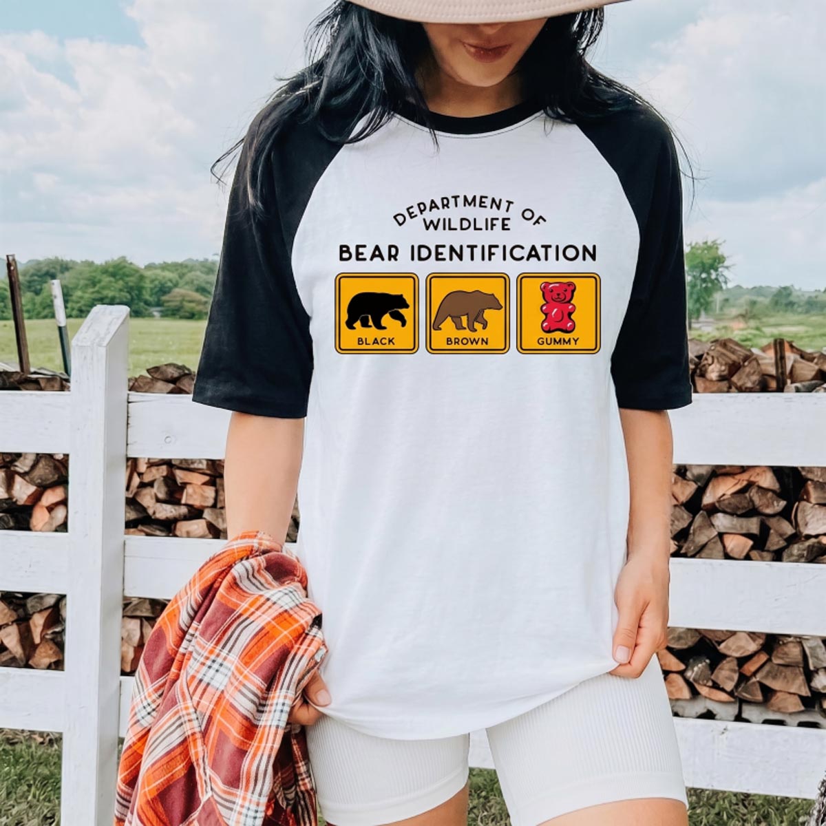 Bear Tee Cotton Classic Raglan T-Shirt