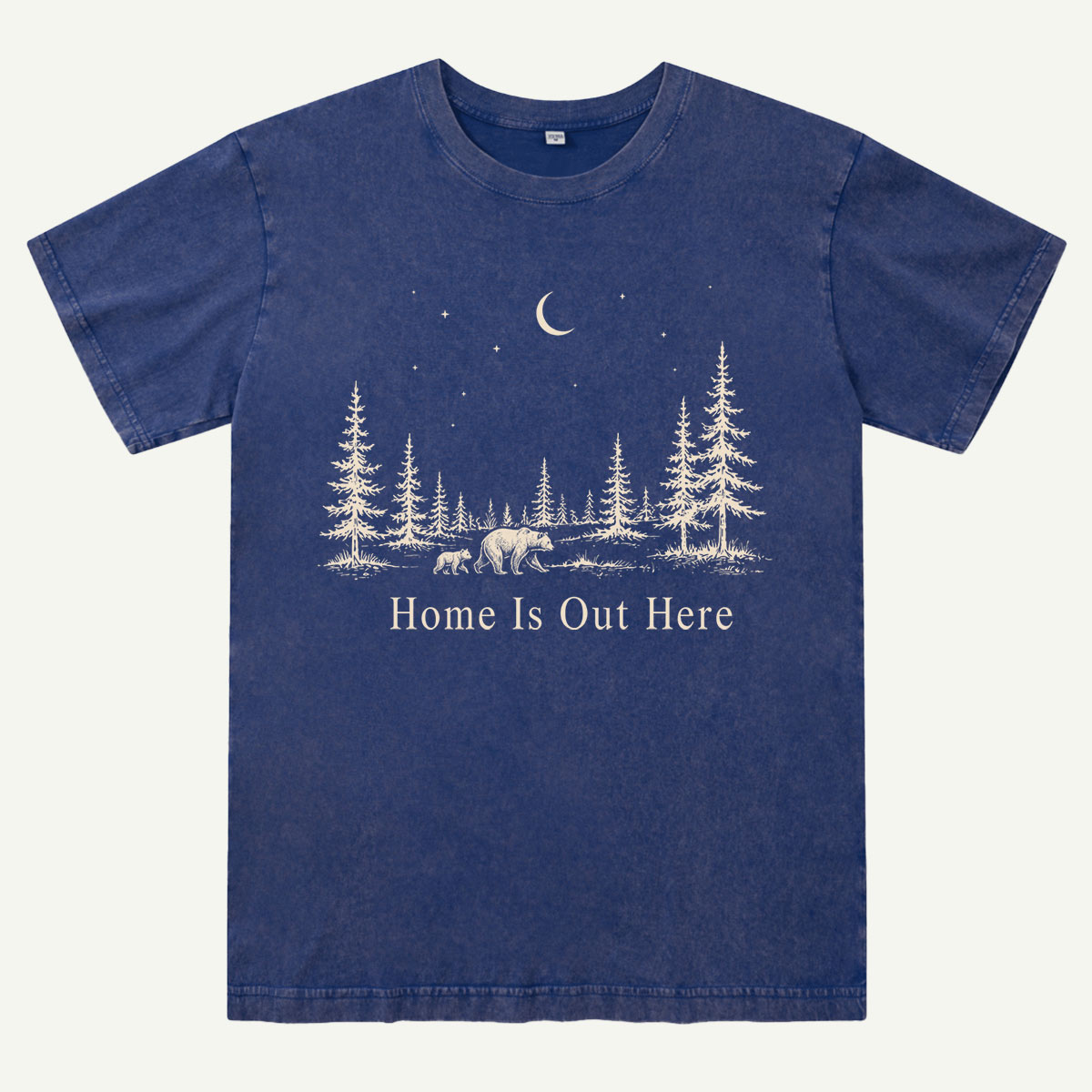 Home Is Out Here Bear Forest Washed T-Shirt