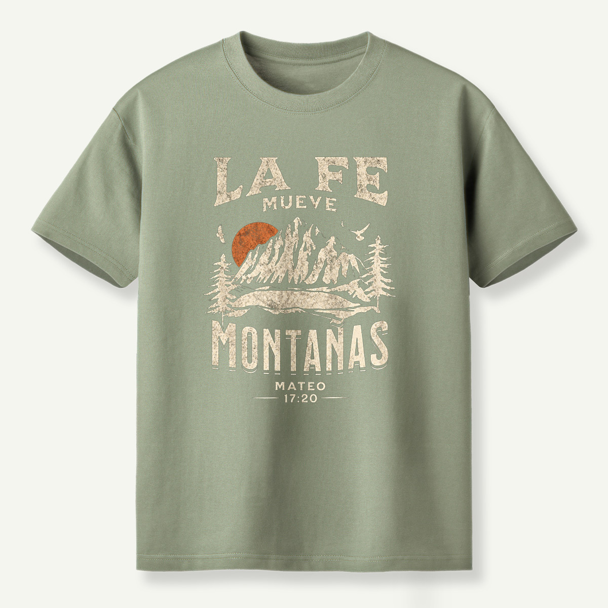 La Fe Mueve Montanas Mateo 17：20 Mountain Faith T-Shirt
