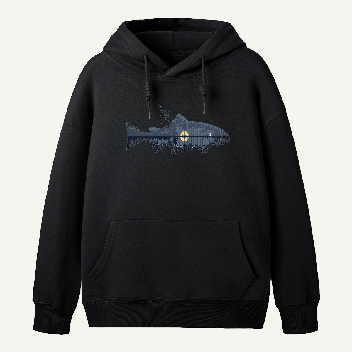 Fishscape Moonlit Forest Hoodie