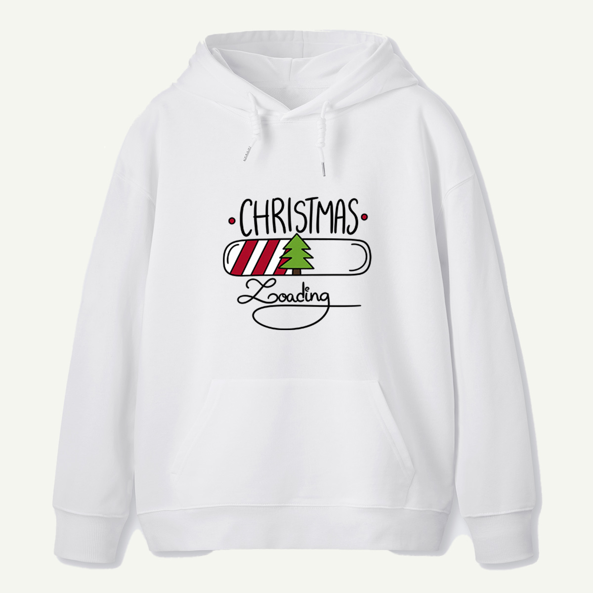 Christmas Loading Festive Progress Bar With Christmas Tree Hoodie