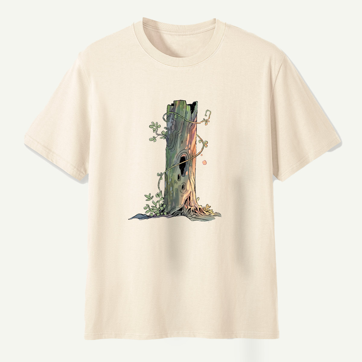 Mossy Hollow Tree Woodland Habitat T-Shirt