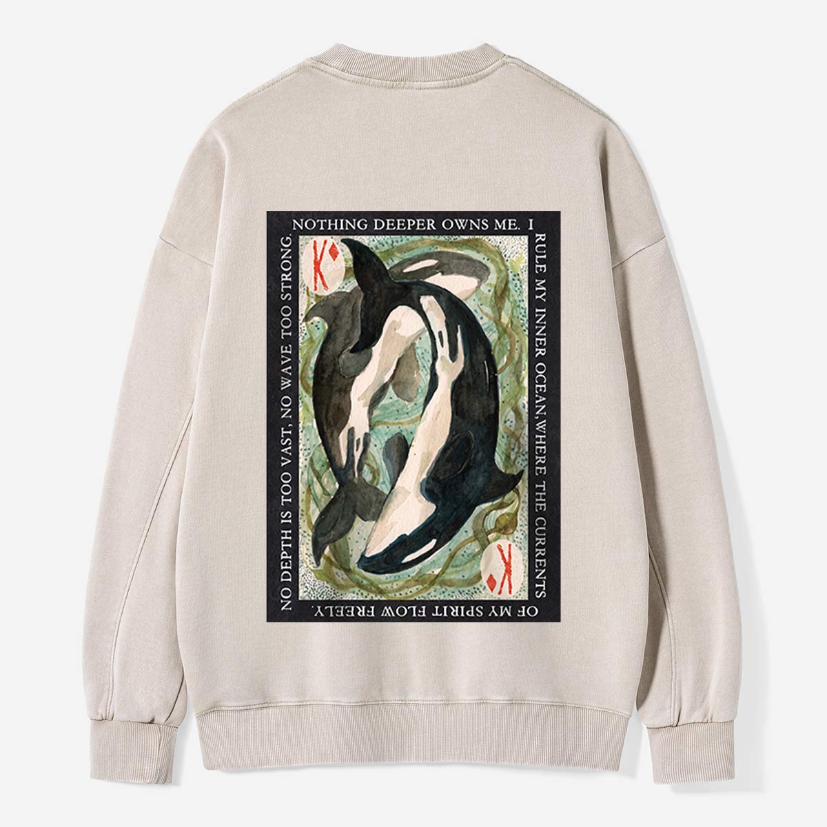 Where My Inner Ocean Flows Free Washed Sweatshirts