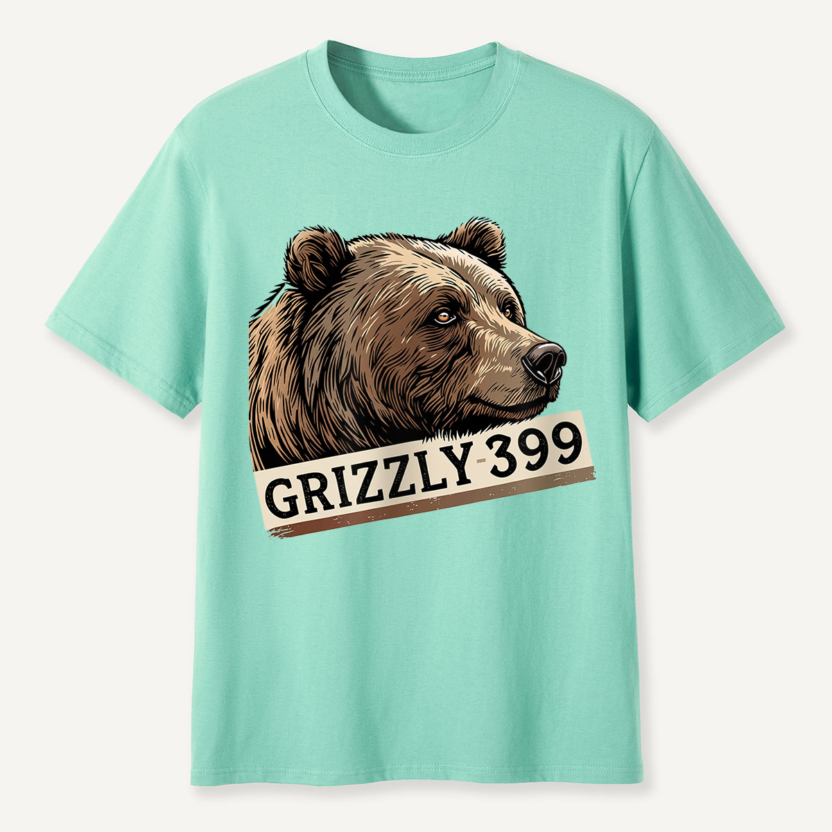 Grizzly 399 Portrait Lavender T-Shirt