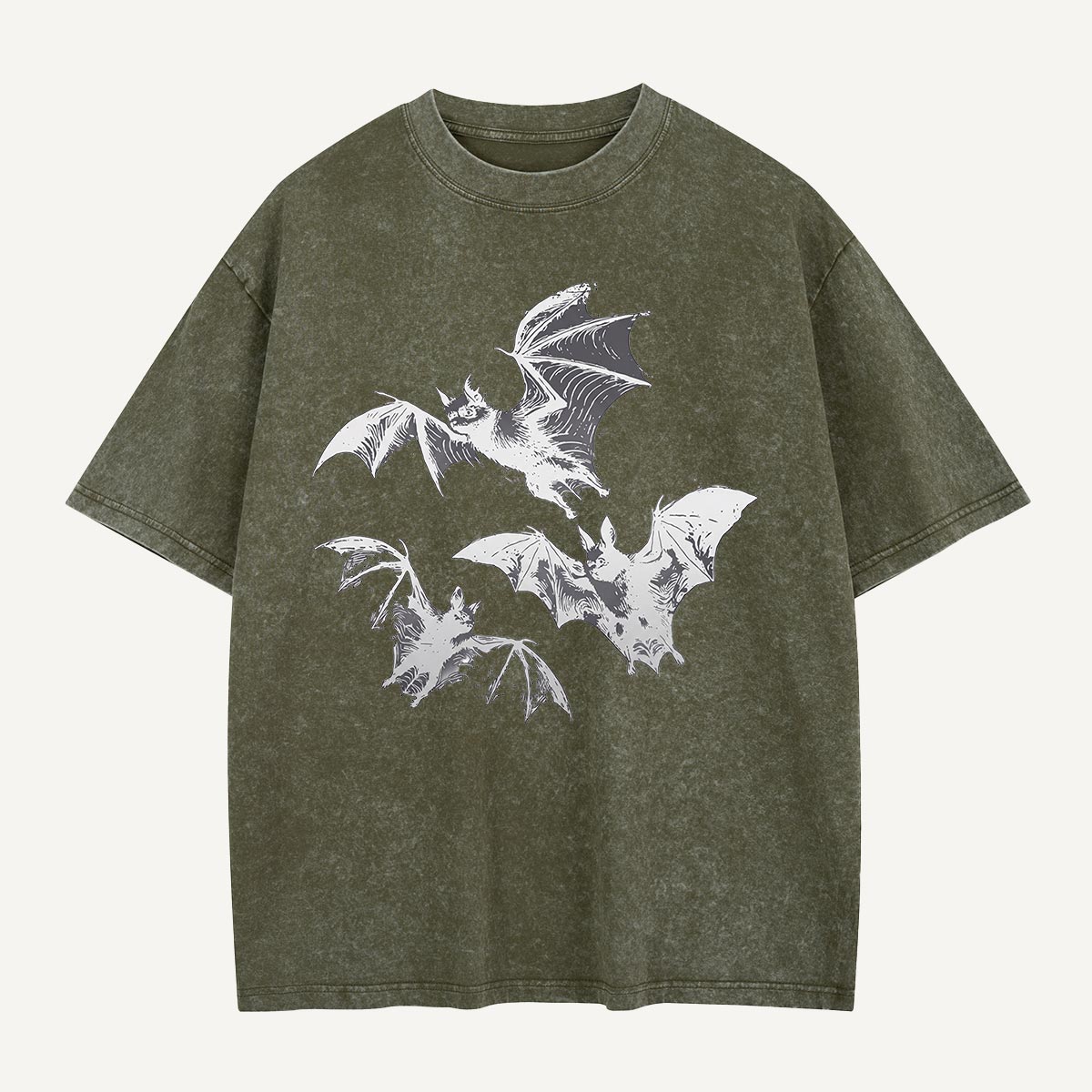 Three Bats on the Loose Washed T-Shirt