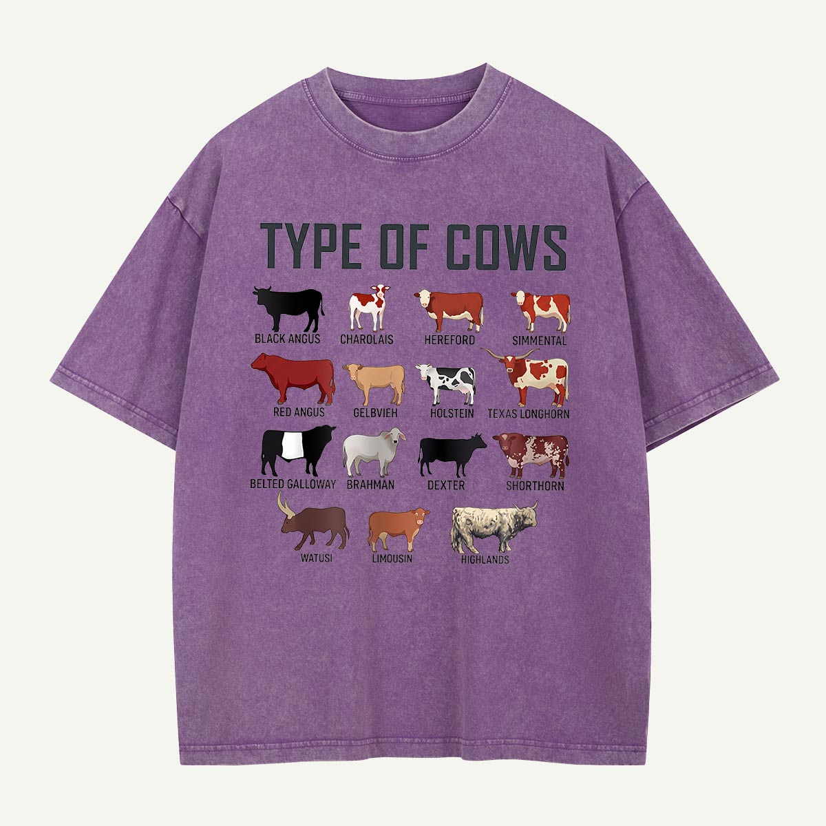 Cow Roll Call Washed T-Shirt