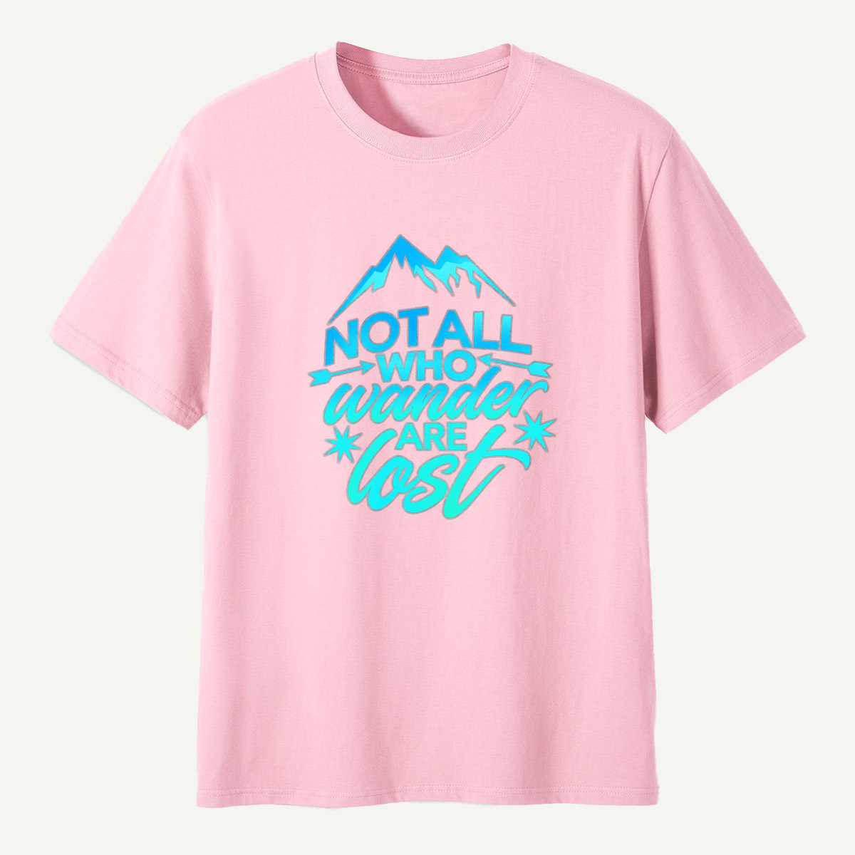 Not All Who Wander Are Lost Mountain Arrow Badge T-Shirt