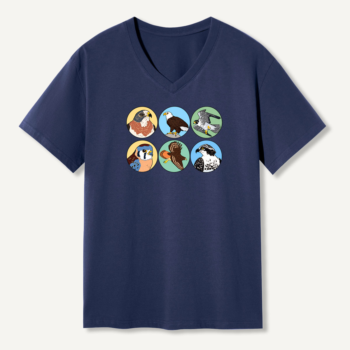 Birds Of Prey Circle Portrait Collection V-neck T-Shirt