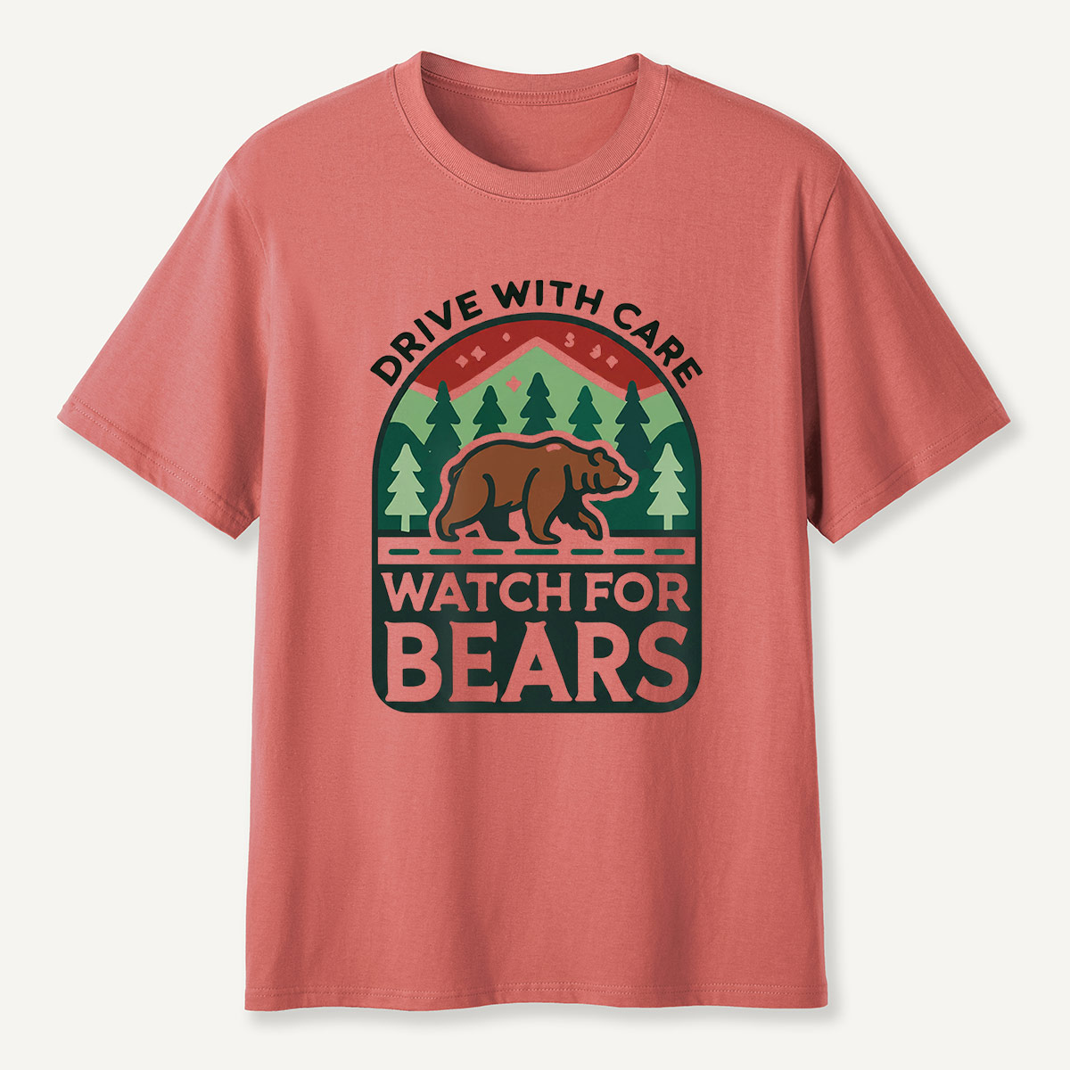 Drive with Care Watch for Bears Road Sig  T-Shirt