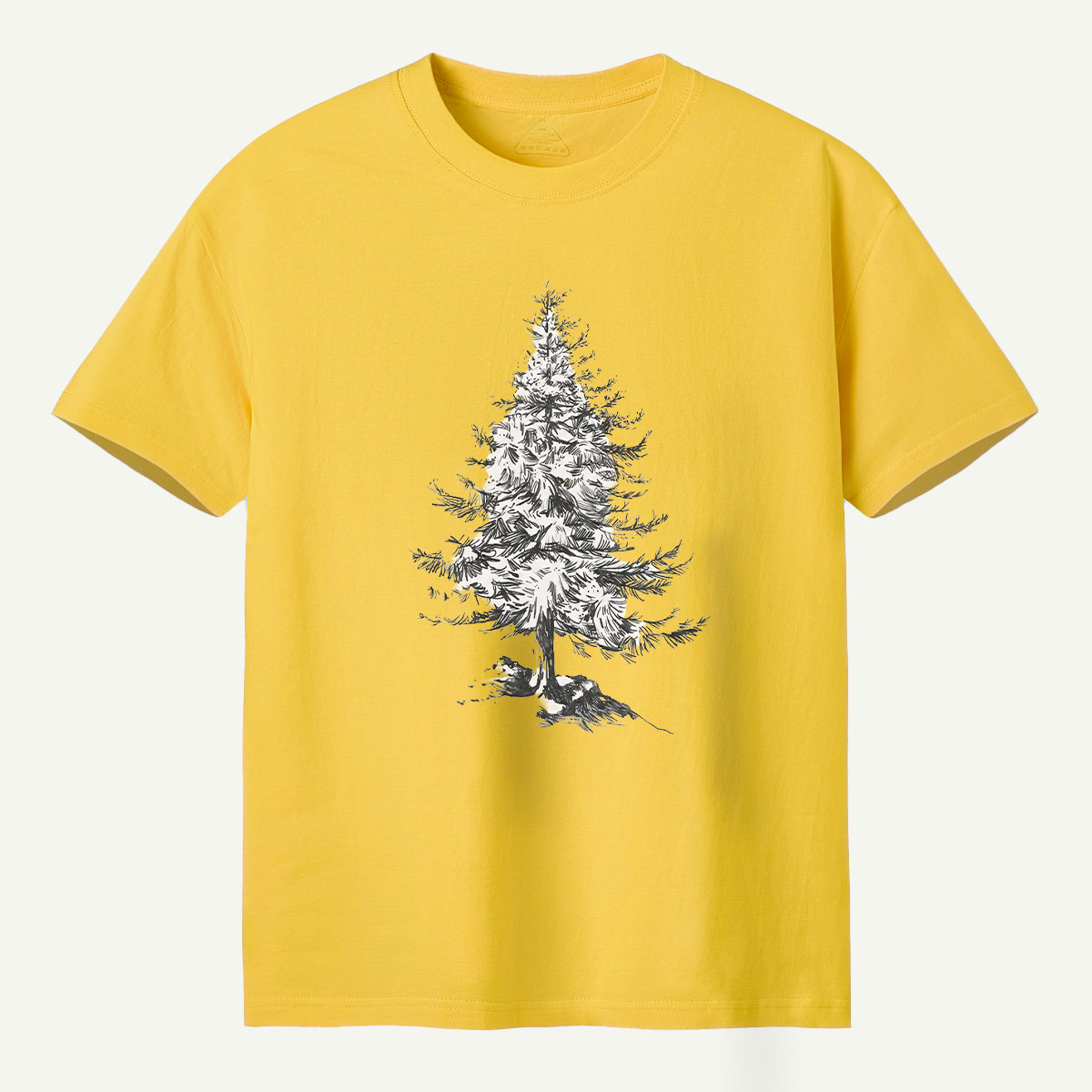 Lone Pine Tree Detailed Sketch T-Shirt