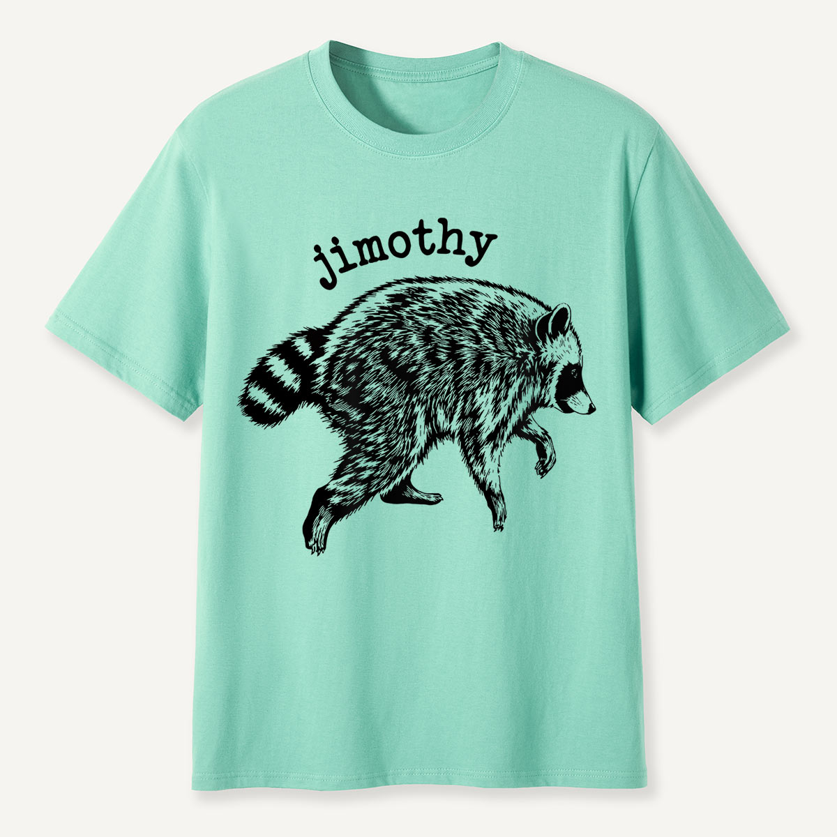 Jimothy Classic Black Line Raccoon T-Shirt