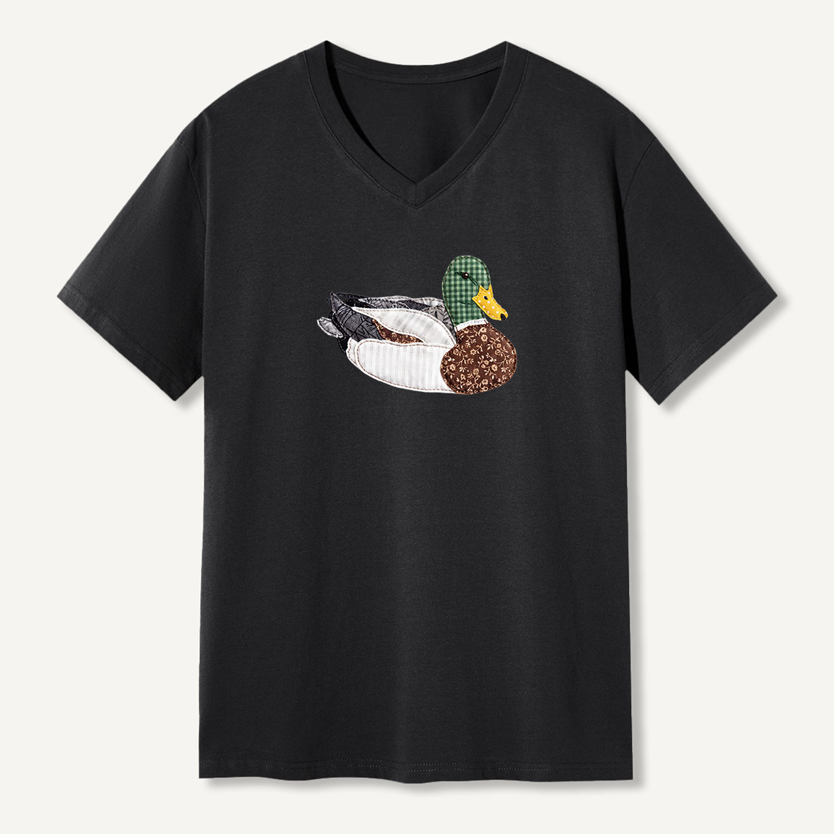 Mallard Duck Vintage Wildlife V-neck T-Shirt