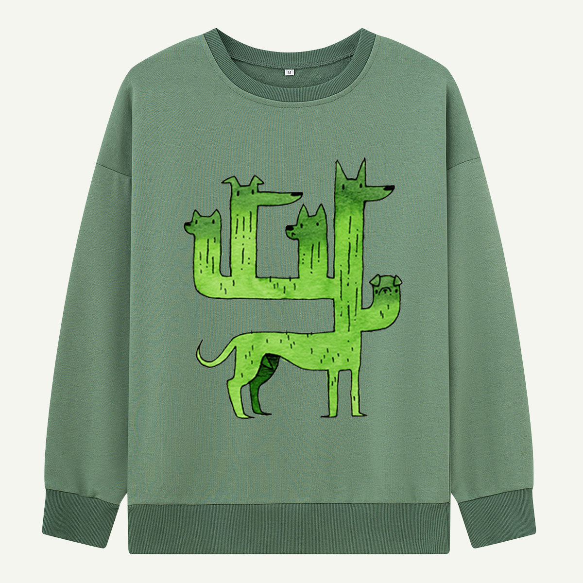 Dog Cactus Form Sweatshirts