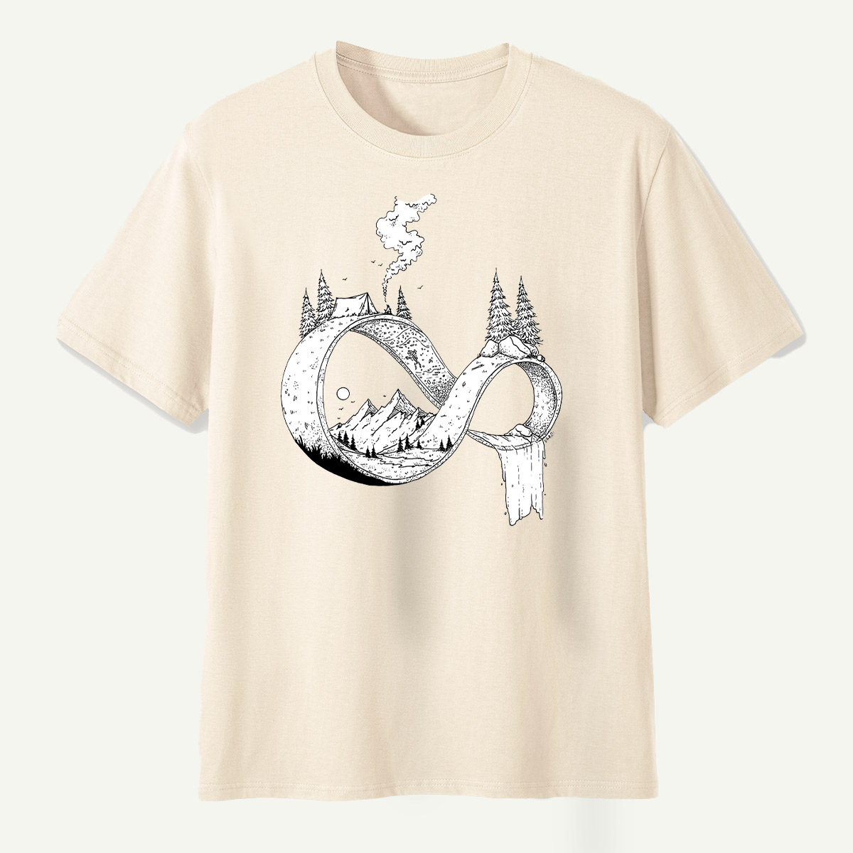 Infinity Wilderness Deer Forestscape T-Shirt