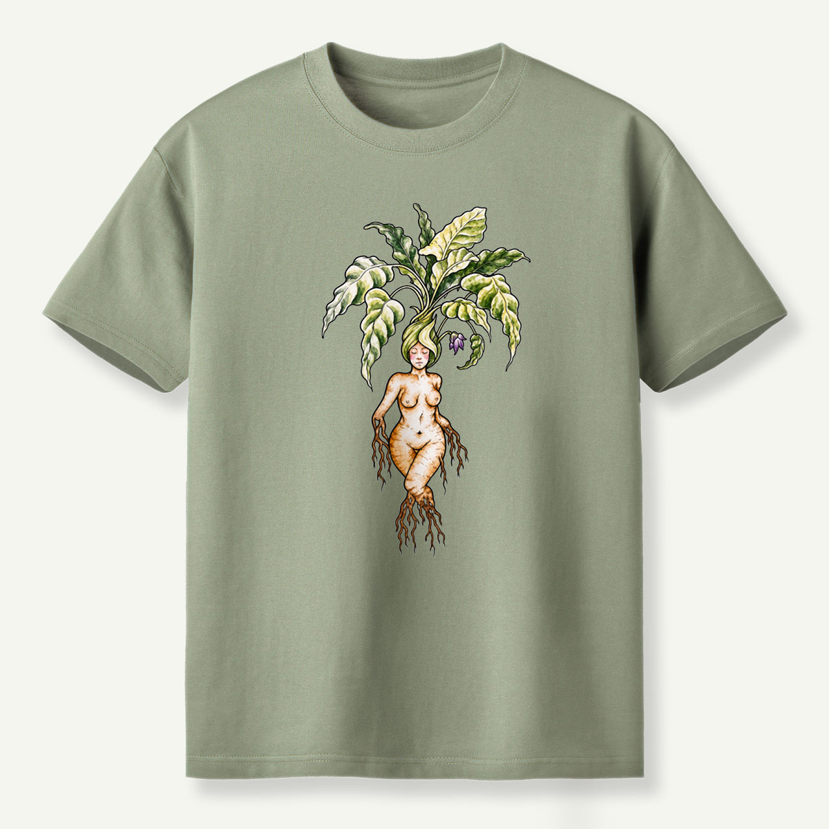 Forest Goddess Botanical Root Spirit T-Shirt