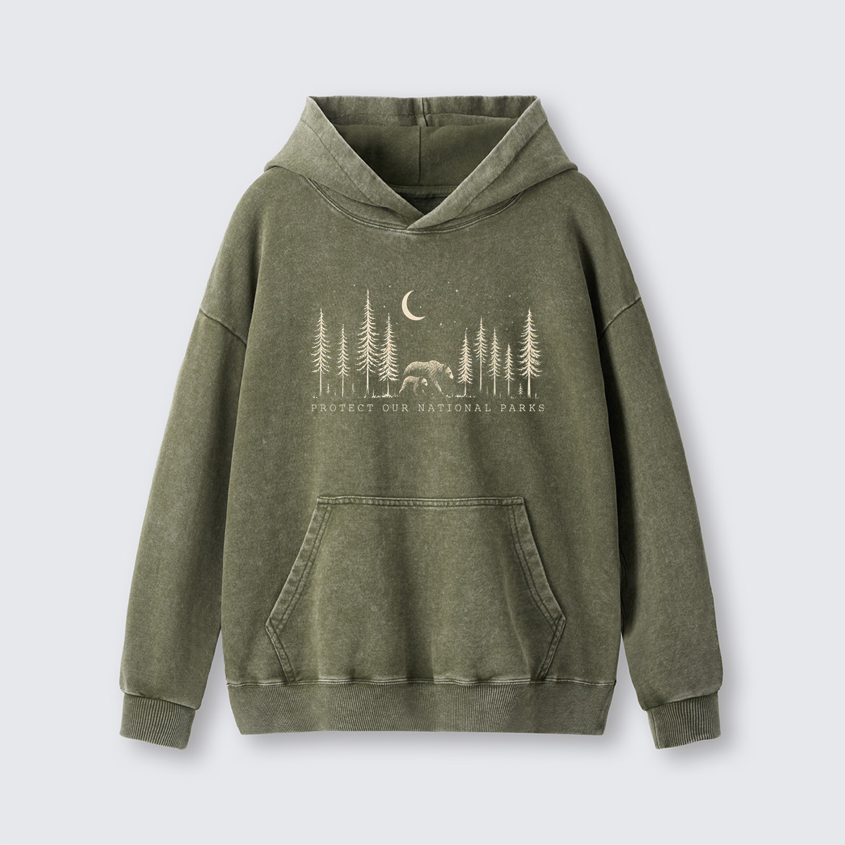 Protect The National Parks Environmental Activism Washed Hoodie
