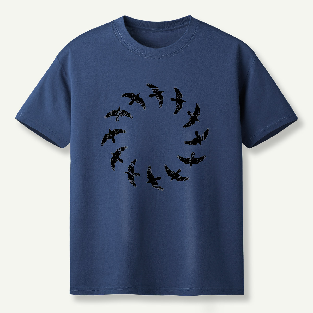 Raven Flight Circle Silhouette T-Shirt