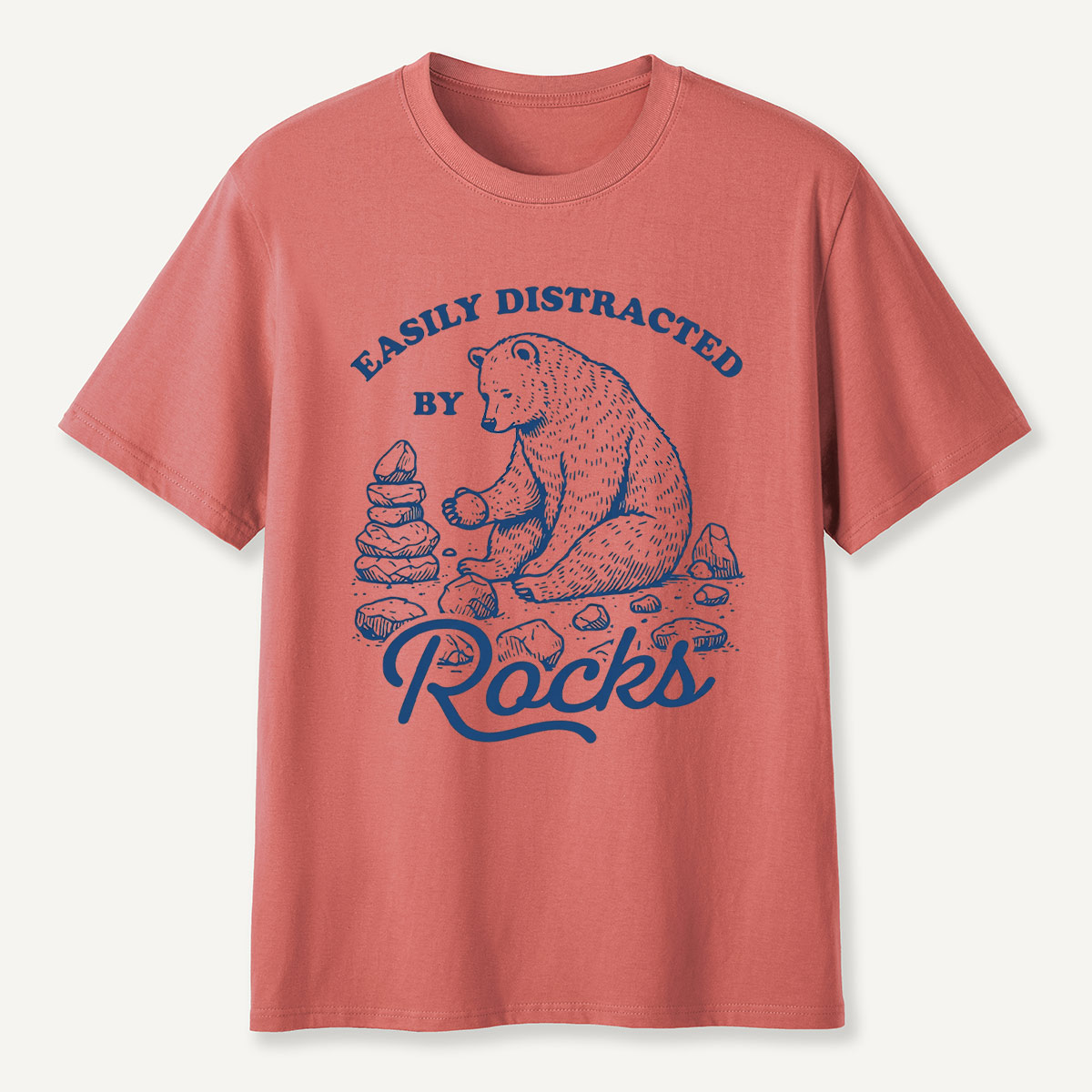Easily Distracted By Rocks Bear T-Shirt