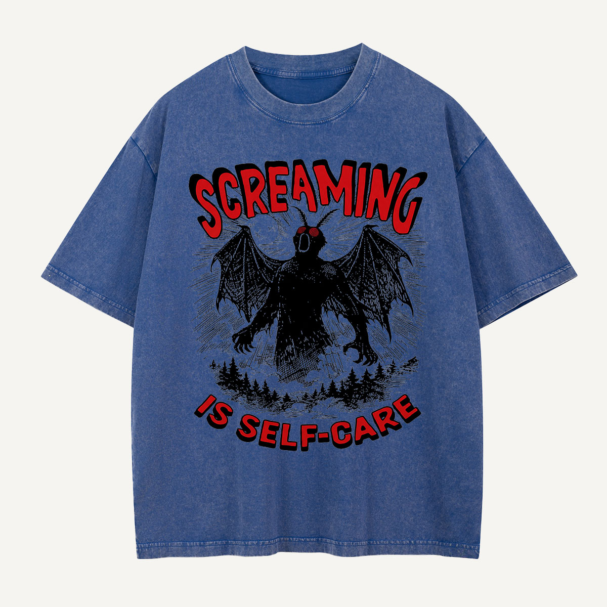 Screaming Is Self-Care Washed T-Shirt