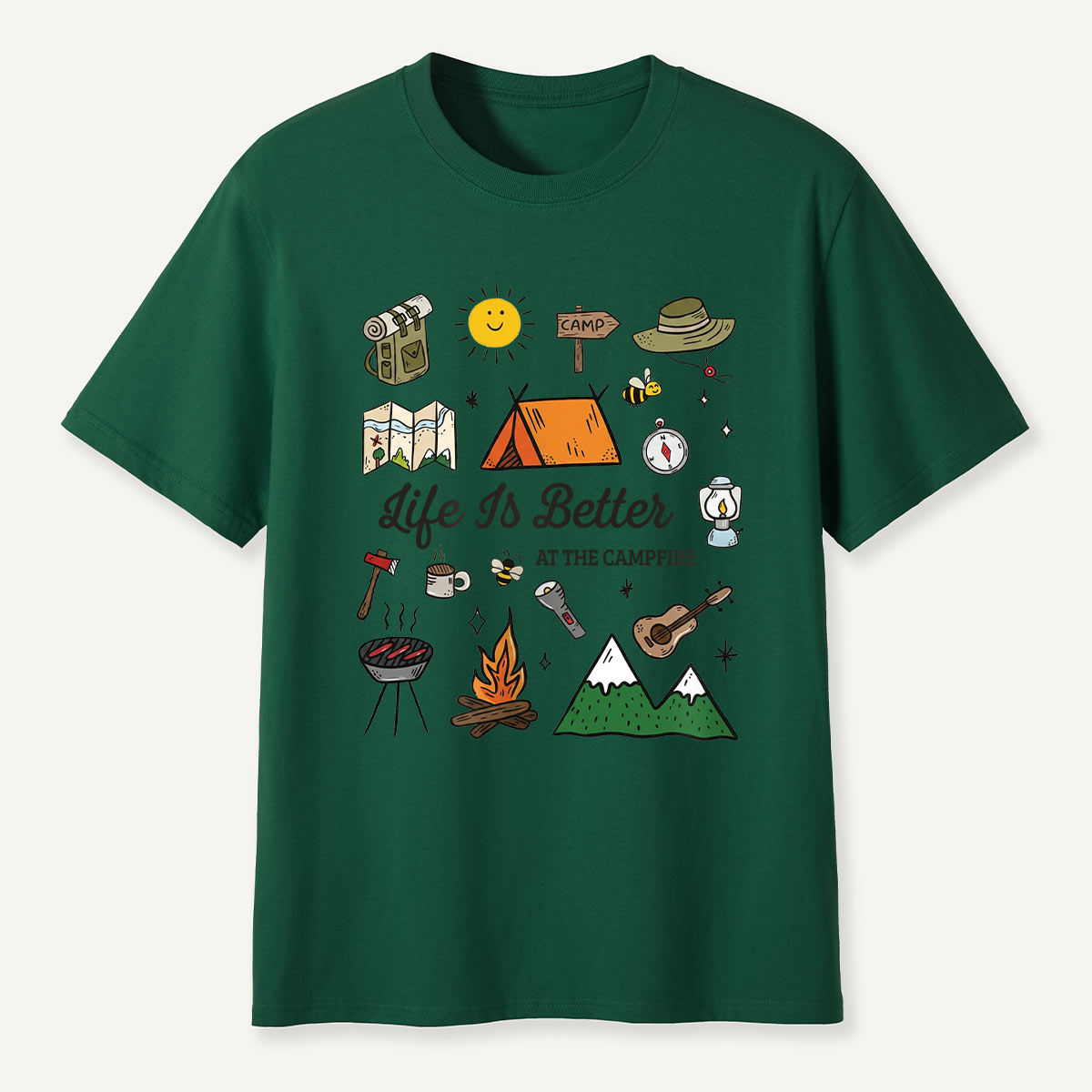 Life Is Better at the Campfire Camping T-Shirt