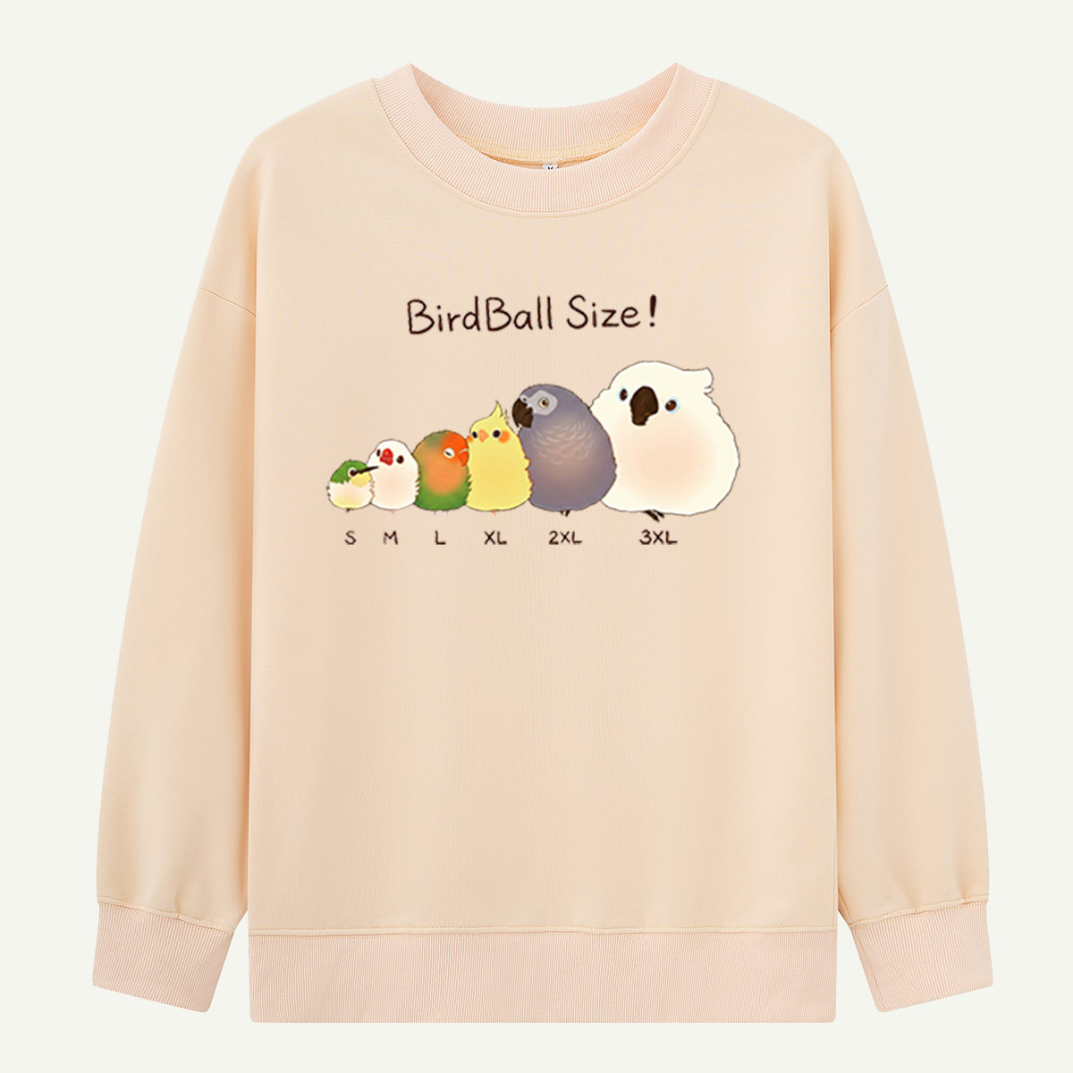 Bird Size Graphic Sweatshirts