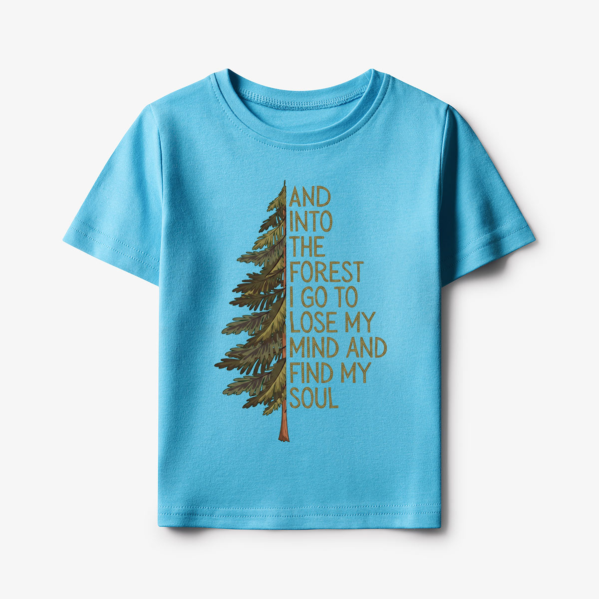 Into the Forest Tree Quote Kids T-Shirt