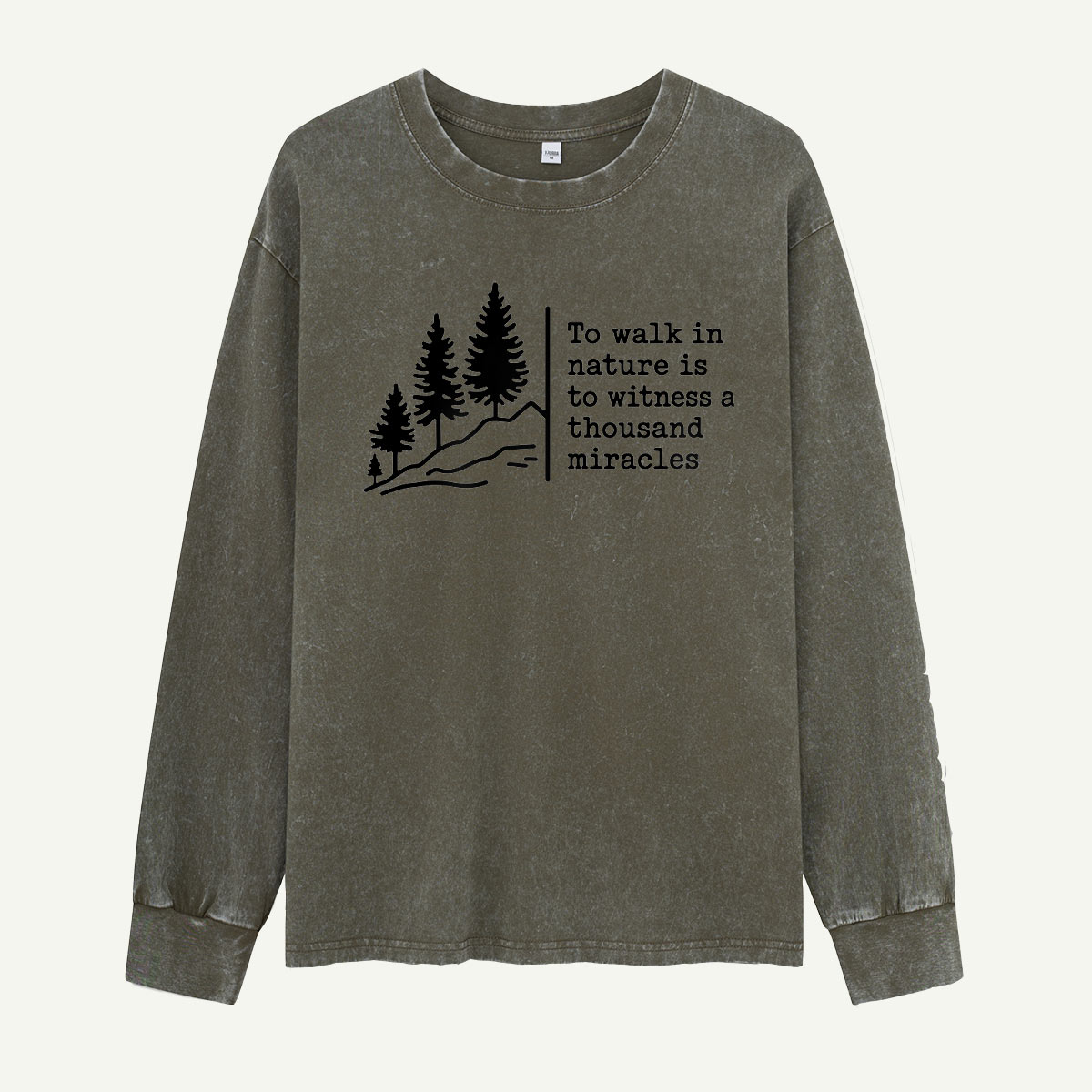 A Thousand Miracles on the Trail Washed Long Sleeves
