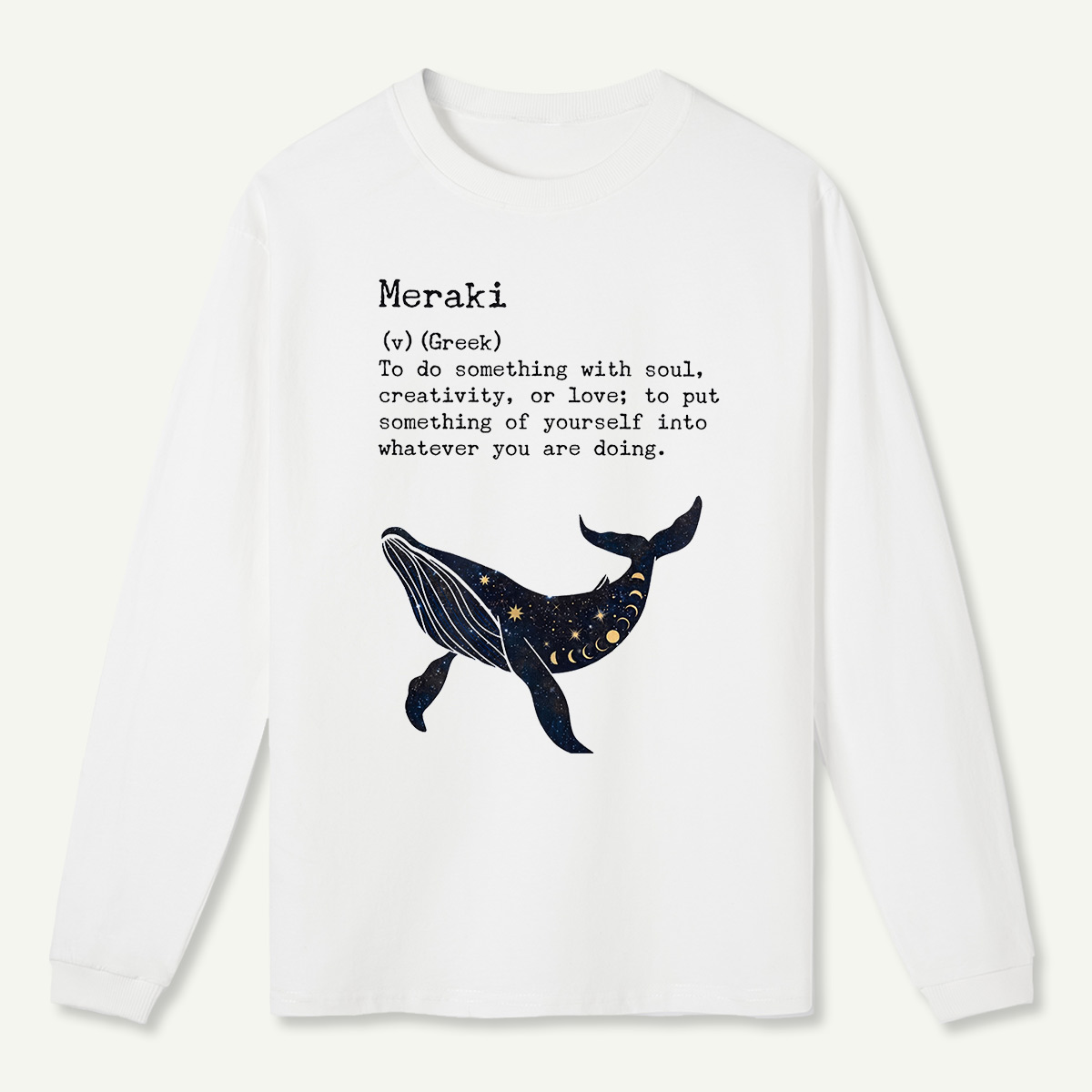 Meraki Whale Long Sleeve T-Shirt