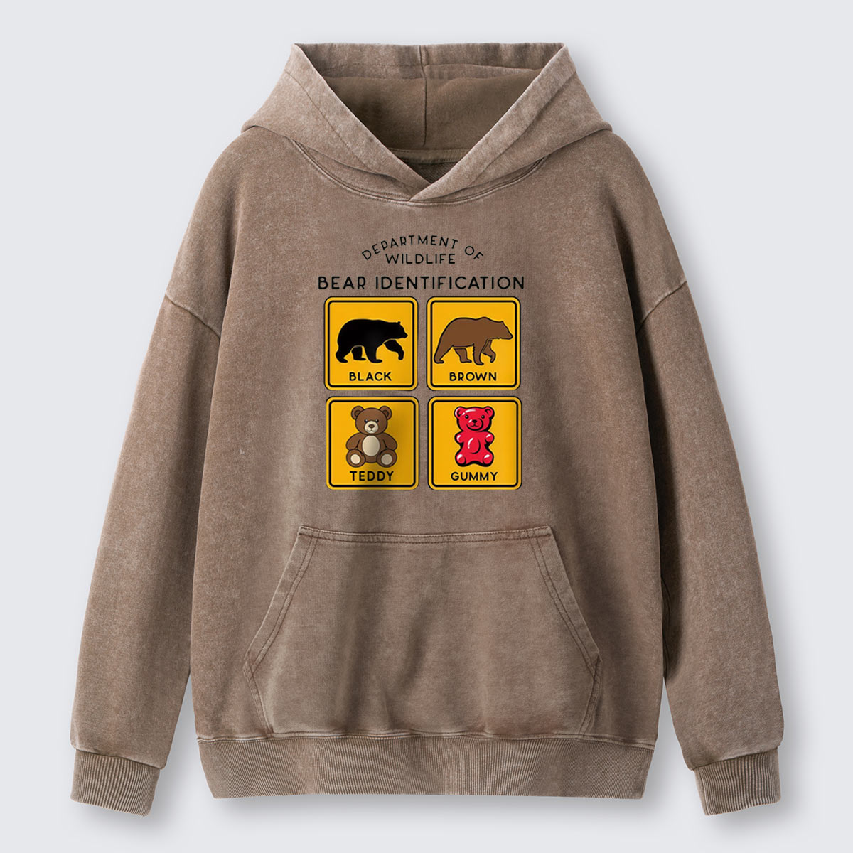 Department of Wildlife Bear Identification Washed Hoodie