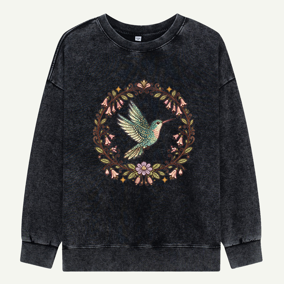 Hummingbird in Bloom Washed Sweatshirts