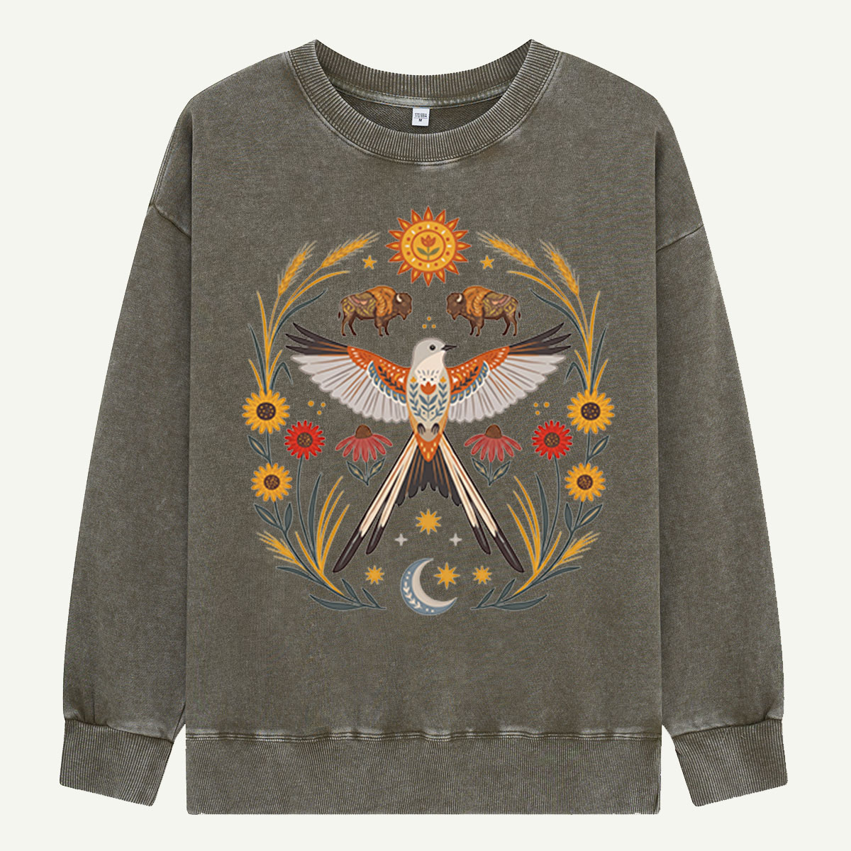 Prairie Wings & Bison Washed Sweatshirts
