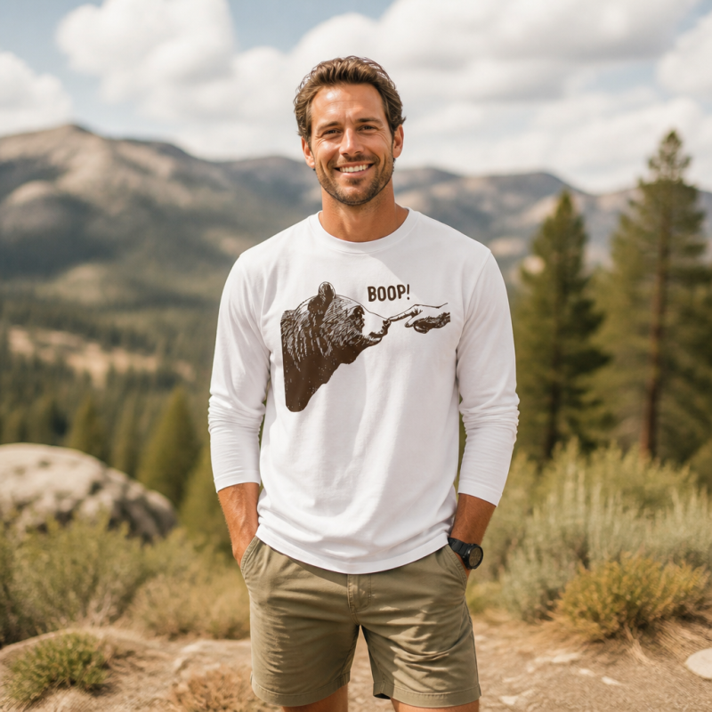 Boop Bear Nose Long Sleeve T-Shirt