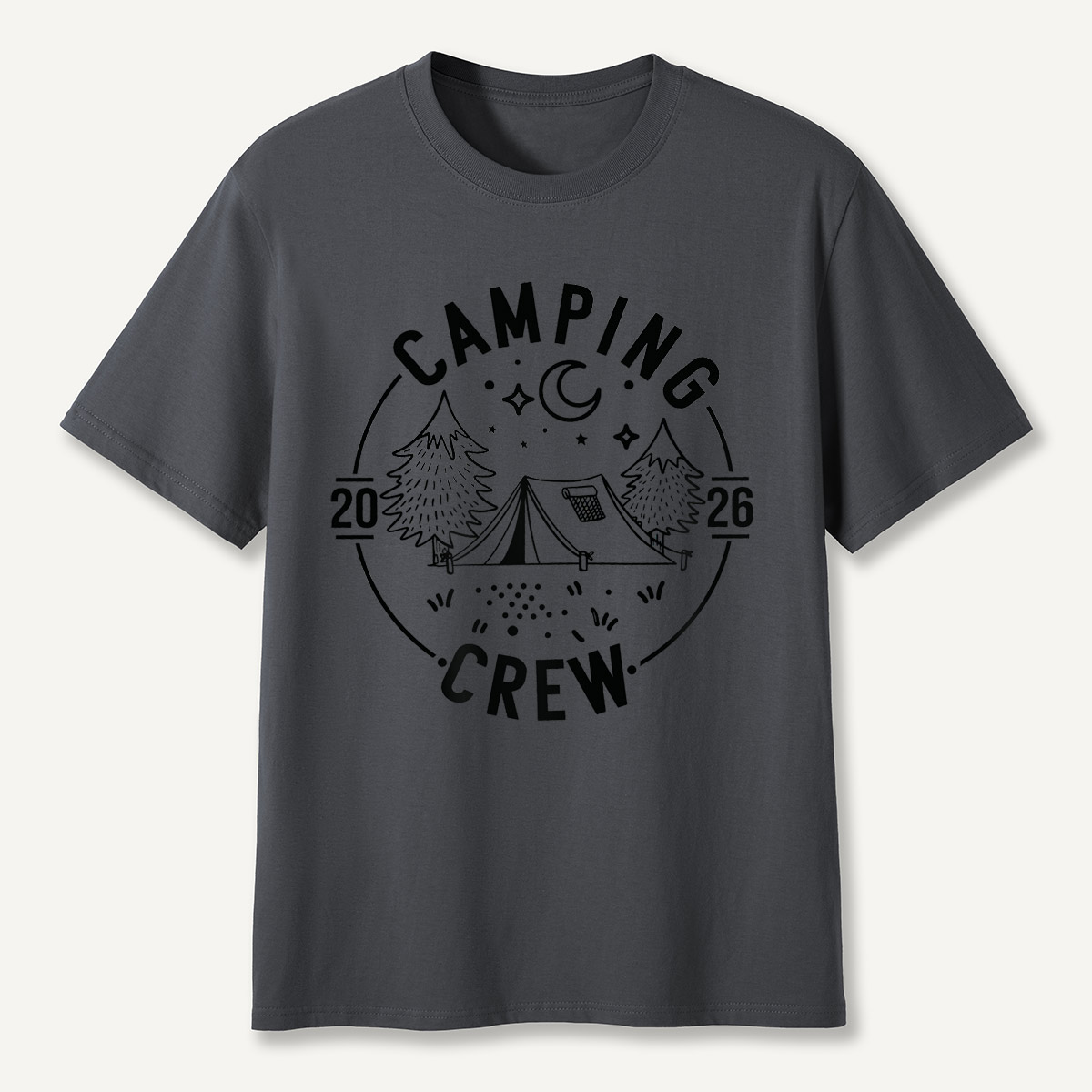 Minimalist Camping Crew Outdoor Adventure T-Shirt