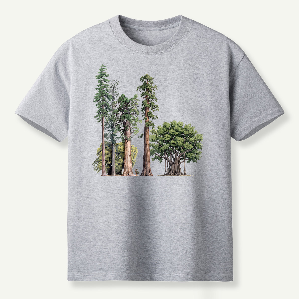 Giant Redwood Forest Botanical Study T-Shirt