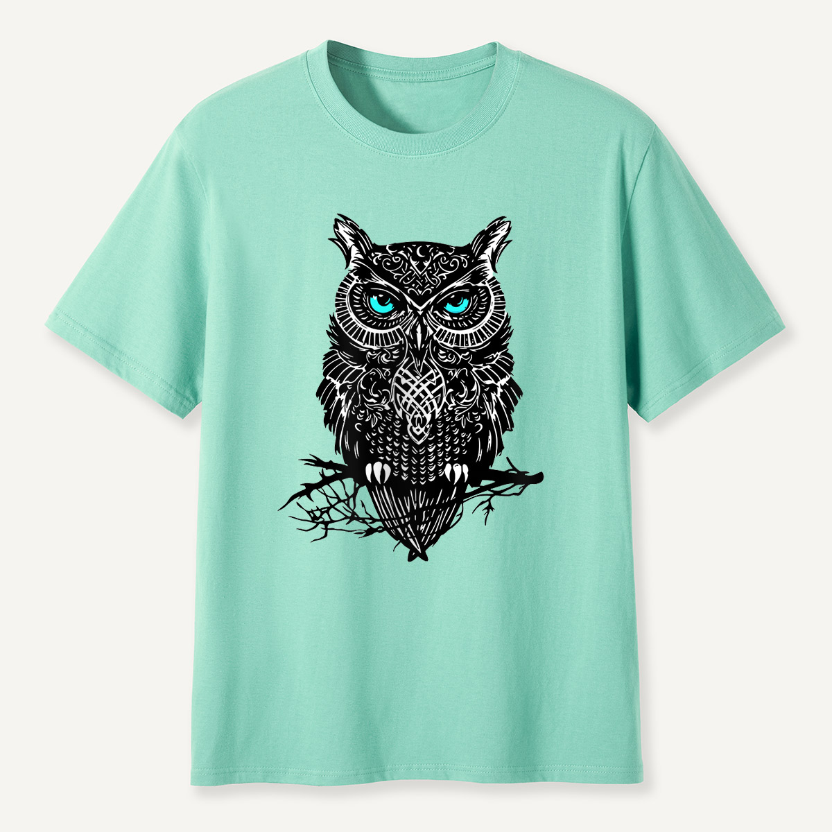 Tribal Blue-Eyed OwlT-Shirt