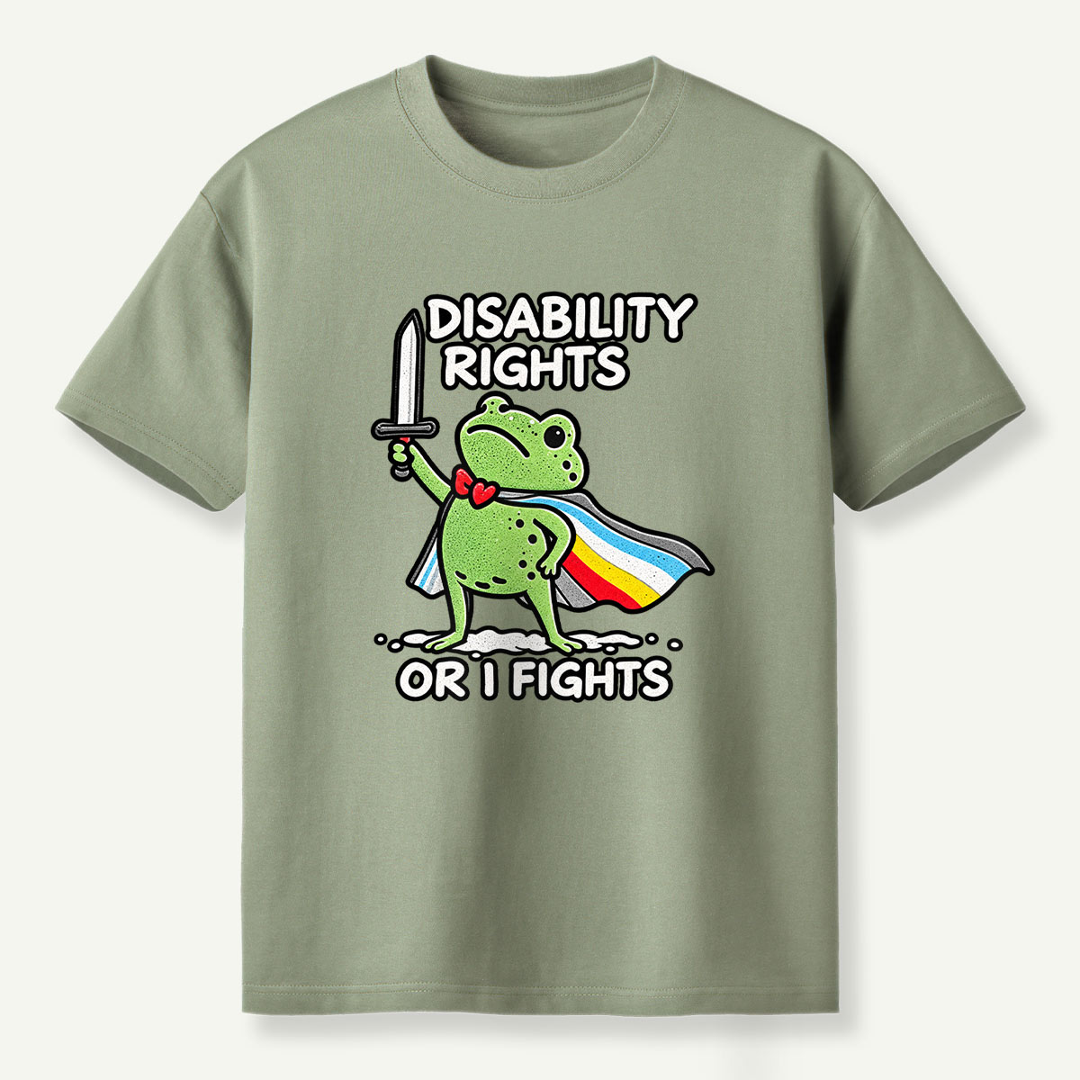 Disability Rights Or Fights Frog Warrior T-Shirt