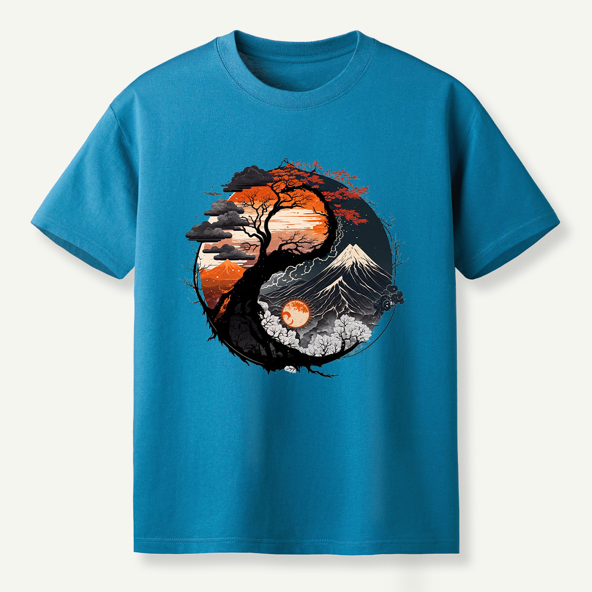 Yin Yang Autumn Forestscape T-Shirt