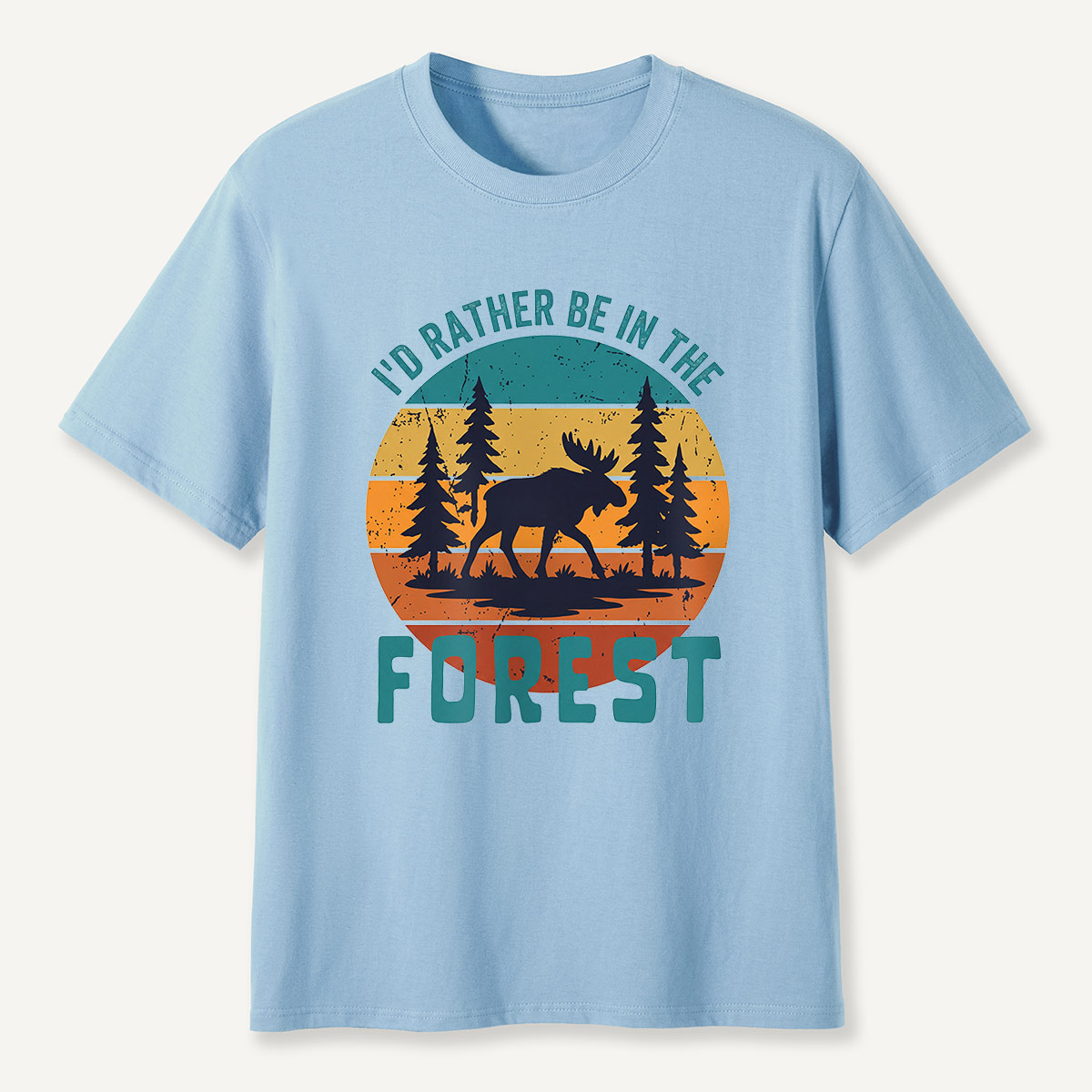 I’d Rather Be in the Forest Moose Sunset T-Shirt