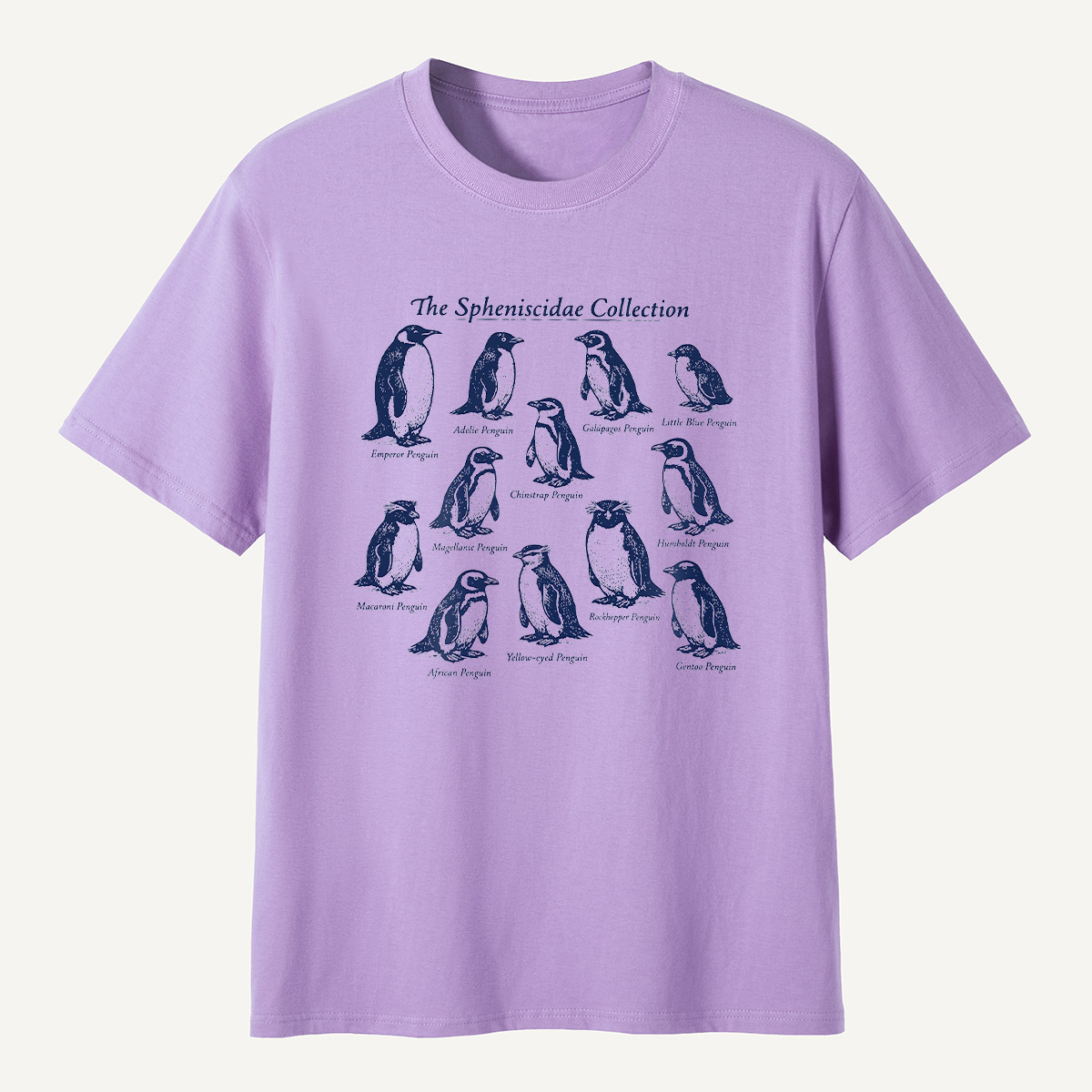 Spheniscidae Collection Penguin Species Guide T-Shirt