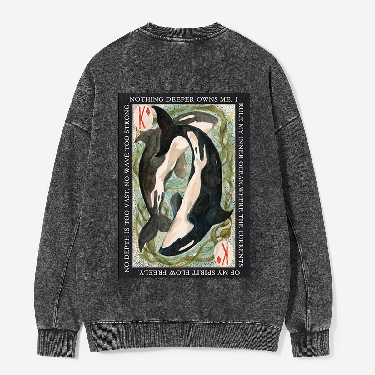 Where My Inner Ocean Flows Free Washed Sweatshirts