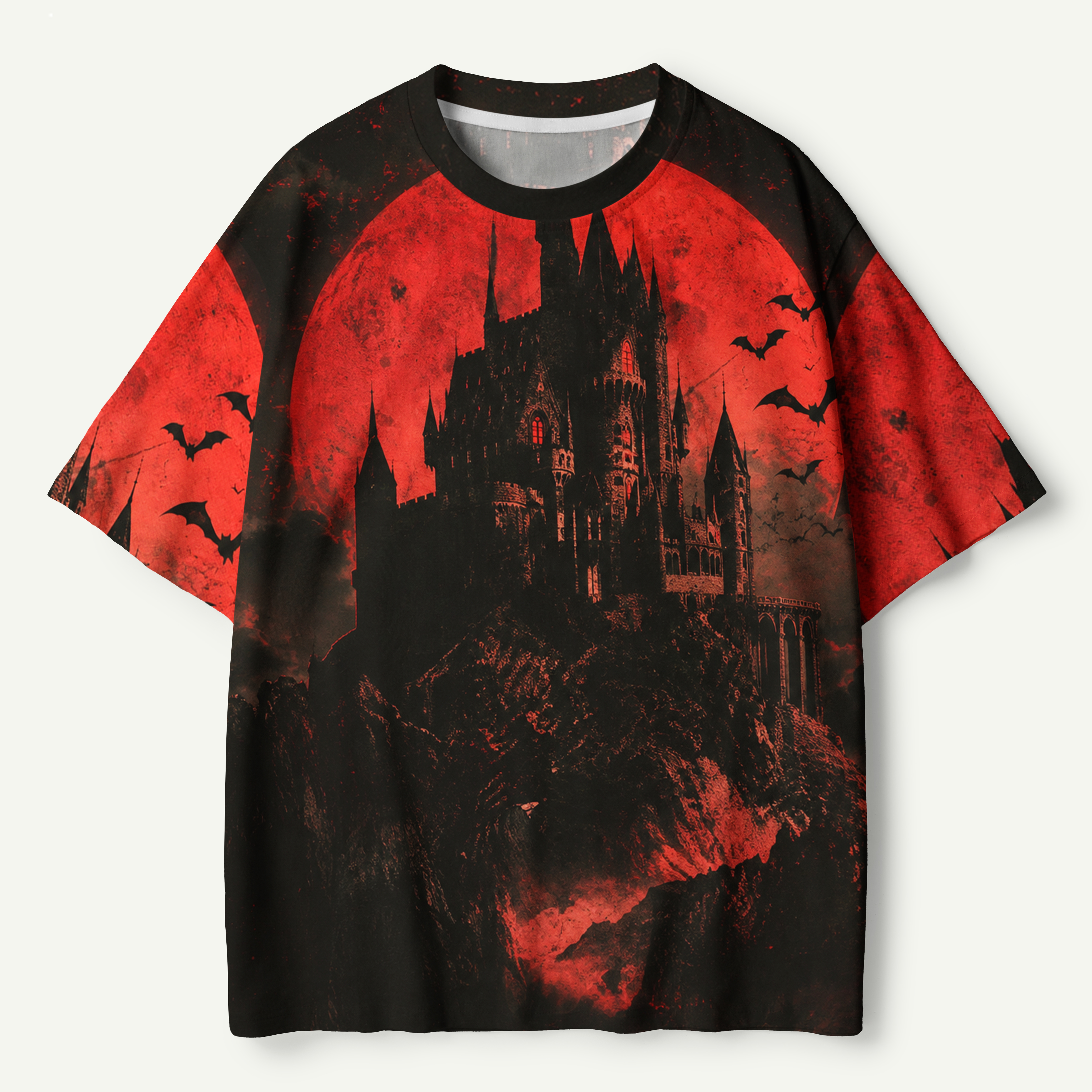 Crimson Moon Haunted Castle Premium Pure Cotton Tee