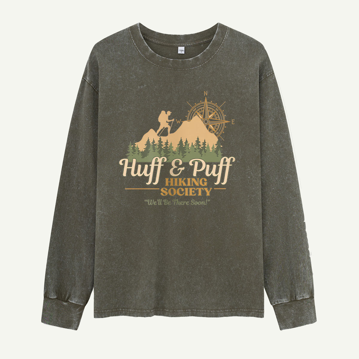 Huff and Puff Hiking Society Washed Long Sleeves
