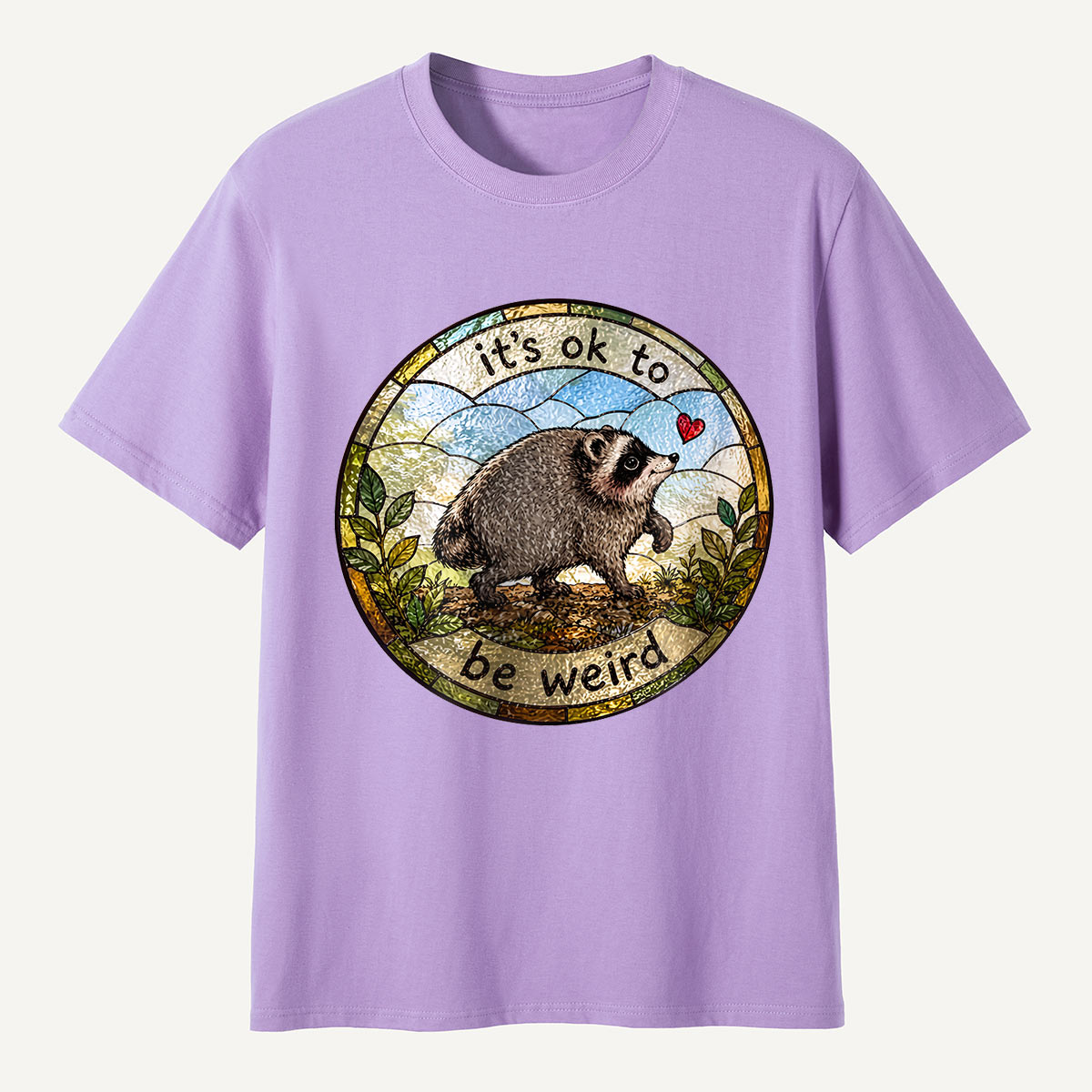 It’s OK to Be Weird Jimothy Round Art  T-Shirt