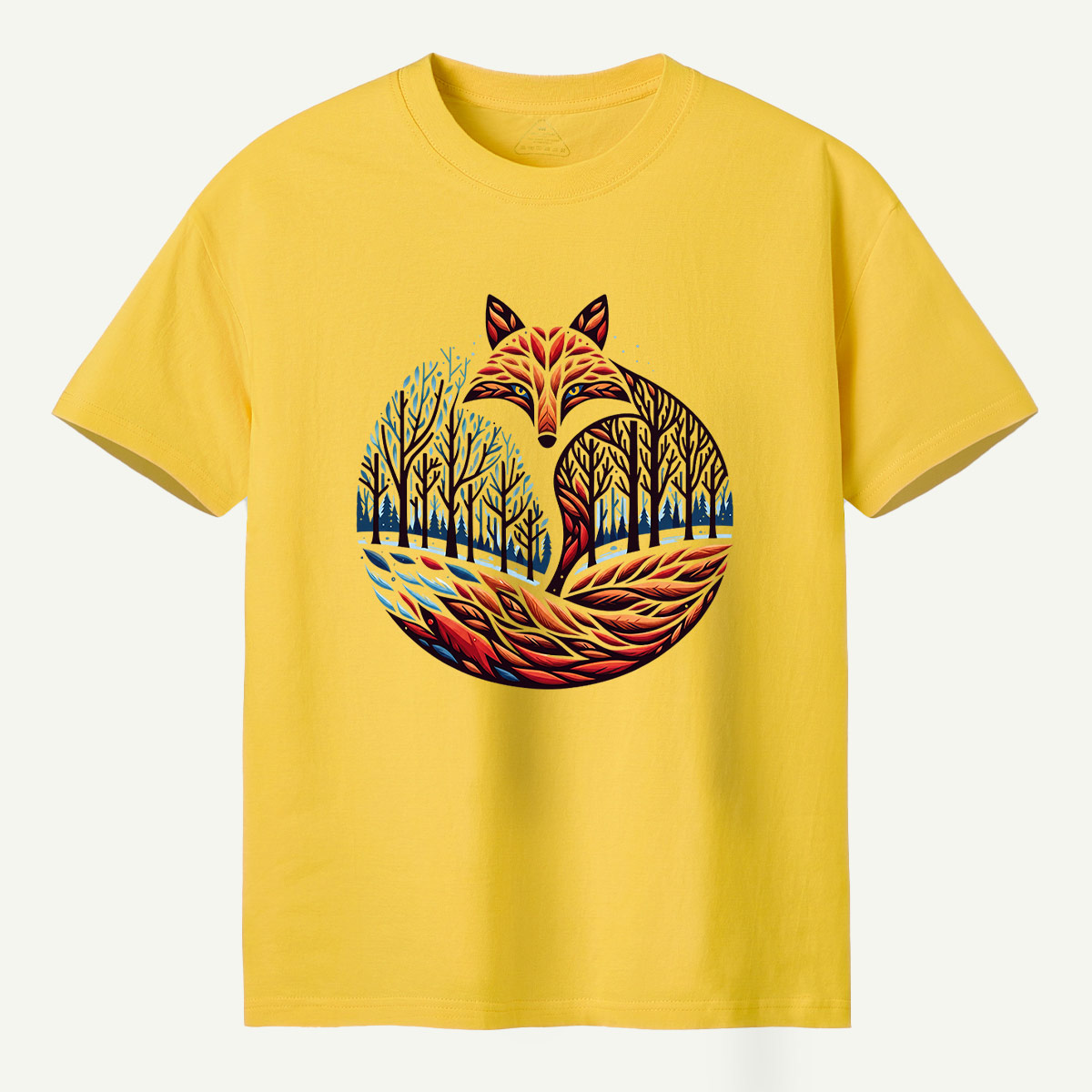 Fox Tail Winter Forestscape T-Shirt