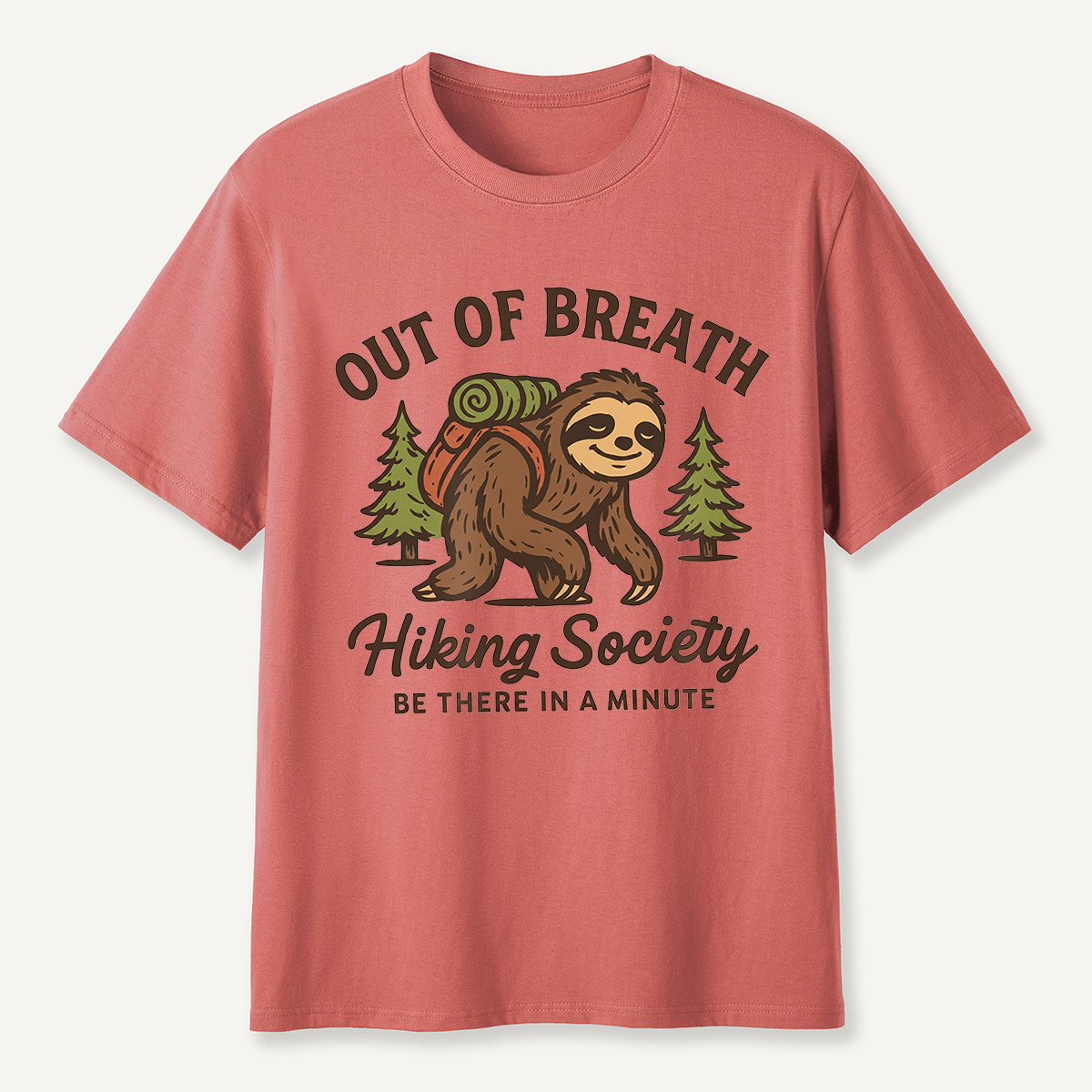 Out of Breath Hiking Society Sloth T-Shirt