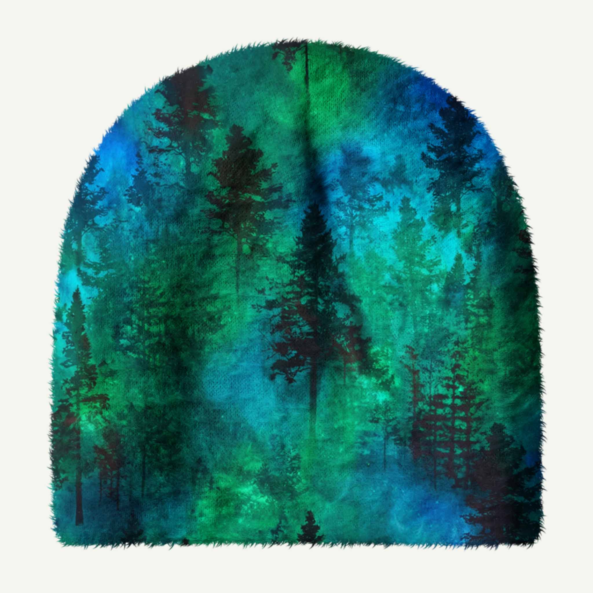 Nature Glowing Forest Tree Plush Knit Hat