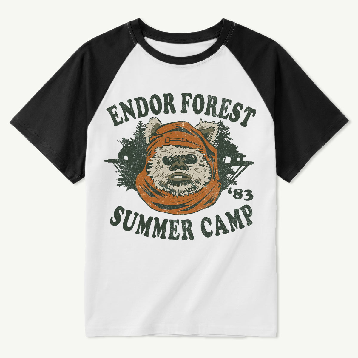 Galactic Forest Summer Camp Raglan T-Shirt